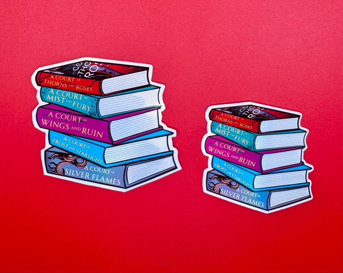 ACOTAR Series Sticker – Waterproof Vinyl Book Stack Decal