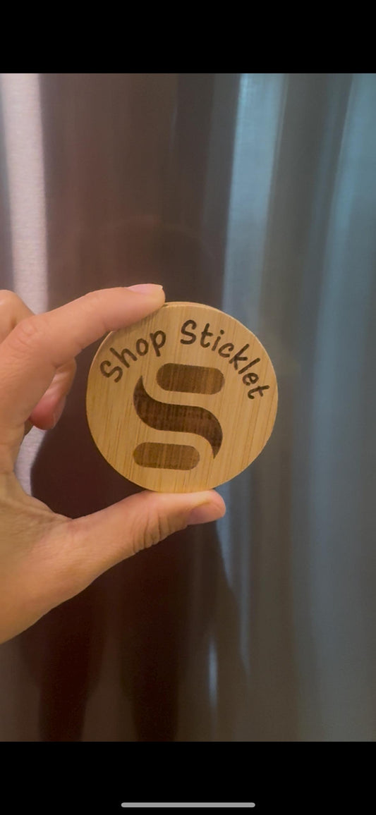 Custom Laser Engraved Wooden Bottle Opener - Magnetic Cap Catcher