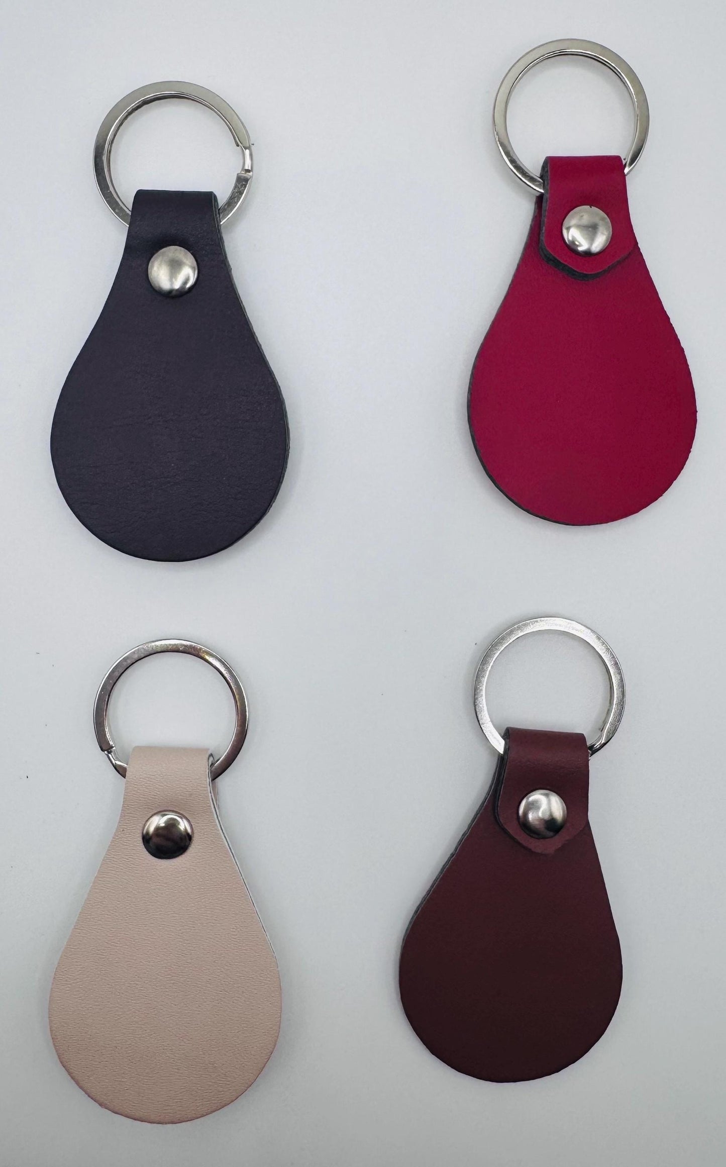 Personalized Faux Leather Keychain – Custom Engraved Gift