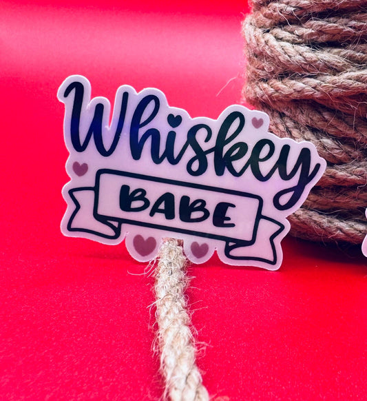 Whiskey Babe Sticker: Waterproof Vinyl Decal for Bar Cart Decor