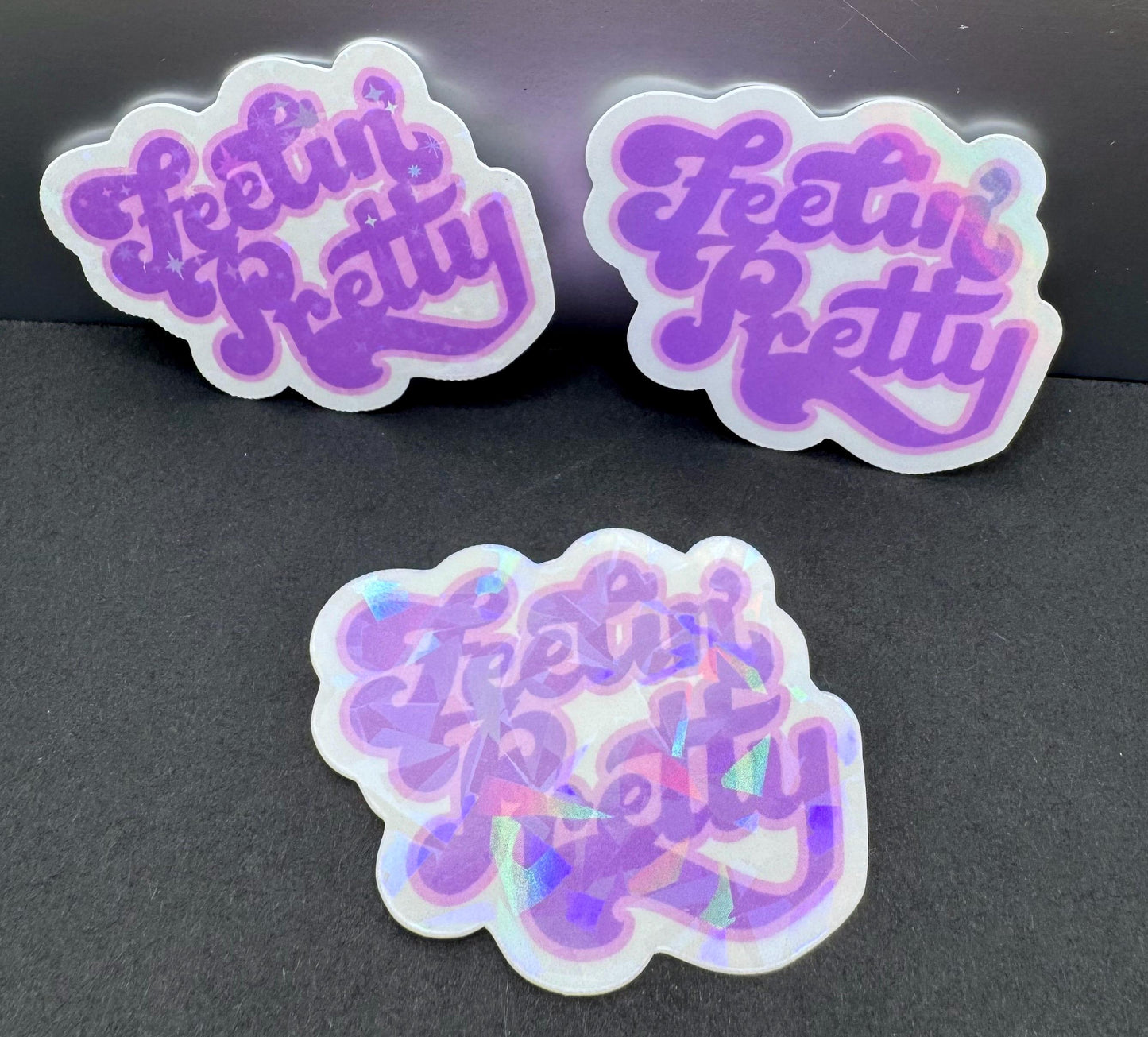 Feelin’ Pretty Sticker – Girly Waterproof Vinyl Decal