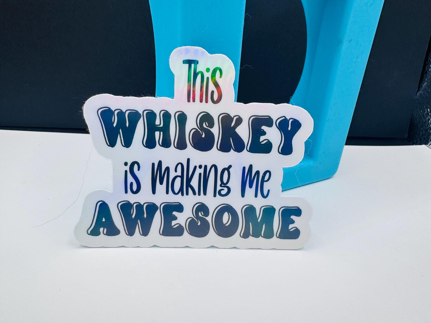 Funny Whiskey Sticker: Waterproof Vinyl Decal for Tumblers & Laptops