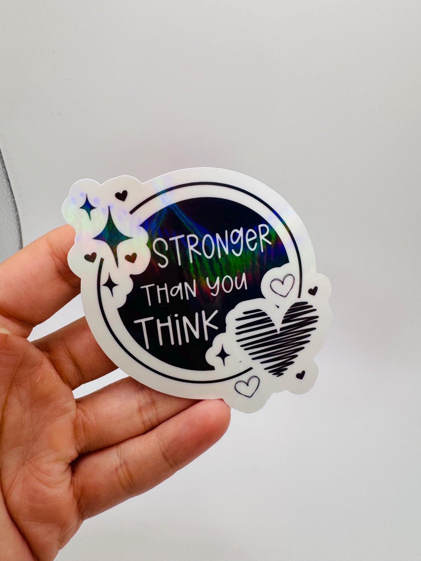 Stronger Than You Think Sticker - Motivational Waterproof Vinyl