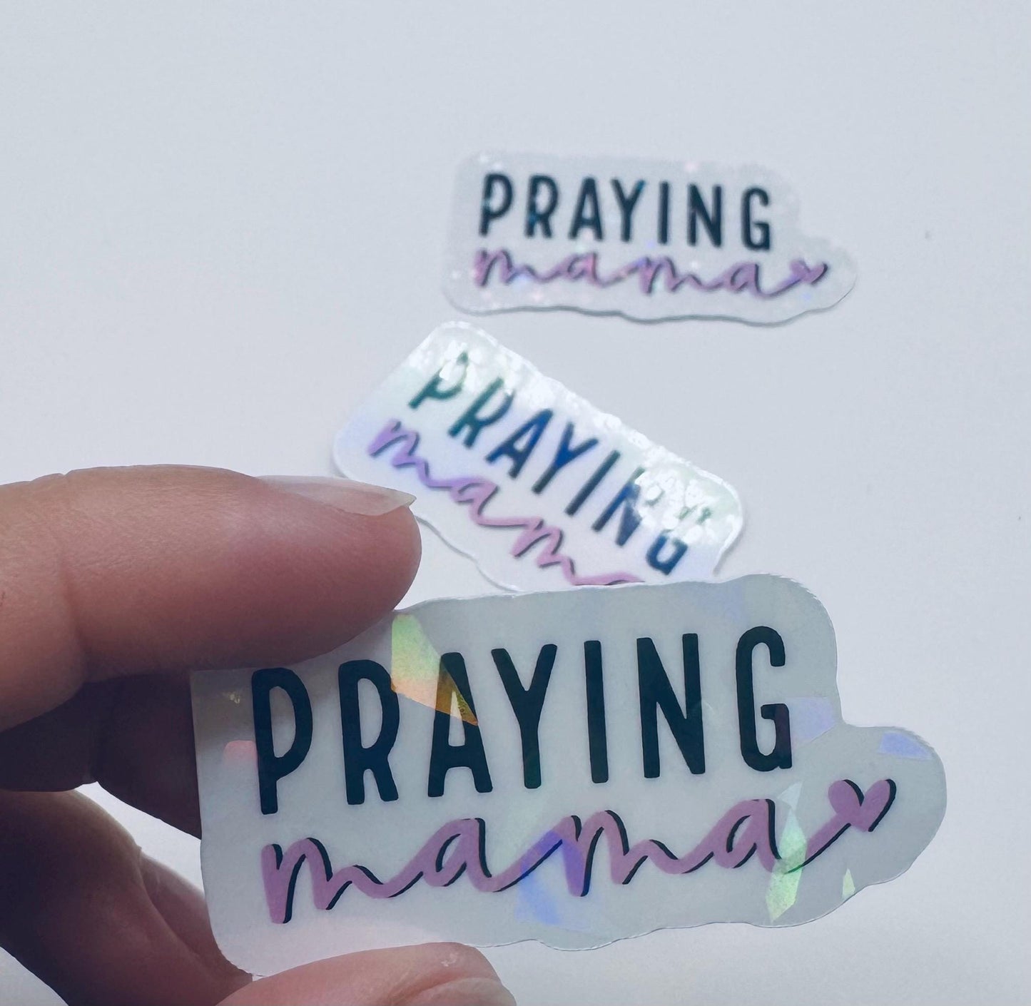 Praying Mama Sticker – Waterproof Vinyl Decal, Christian Mom Gift