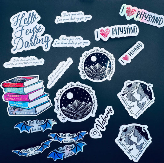 ACOTAR Sticker Bundle, Best-Selling Fantasy Bookish Stickers
