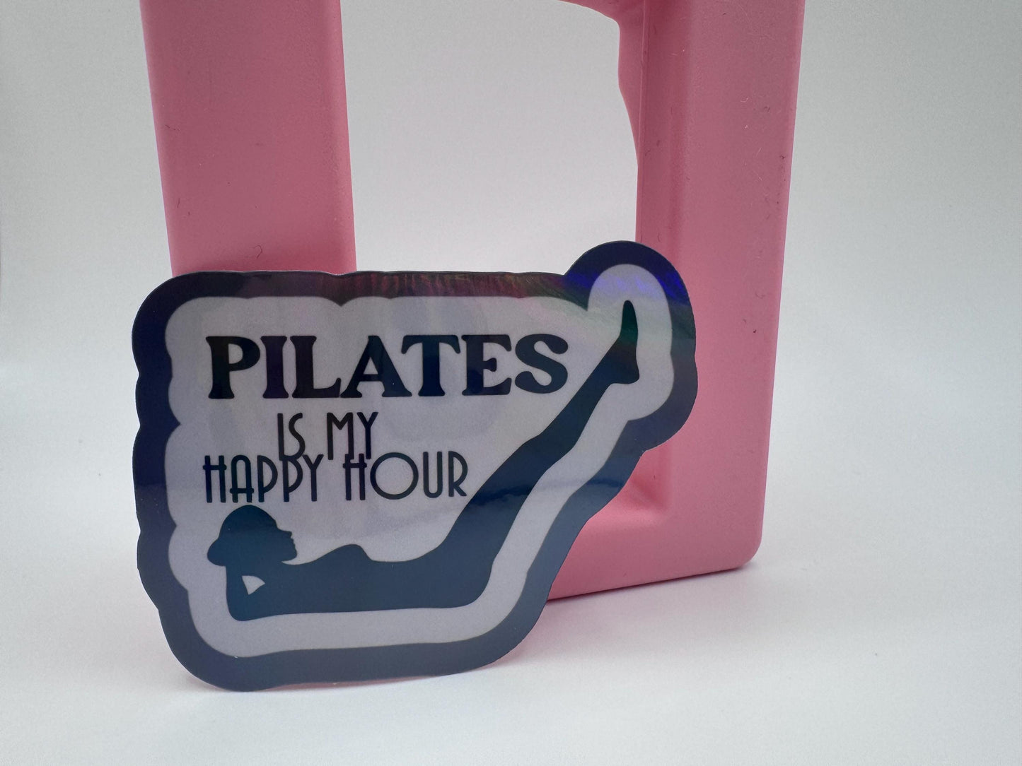 Pilates is My Happy Hour Vinyl Sticker, Waterproof, Barre/Reformer Gift