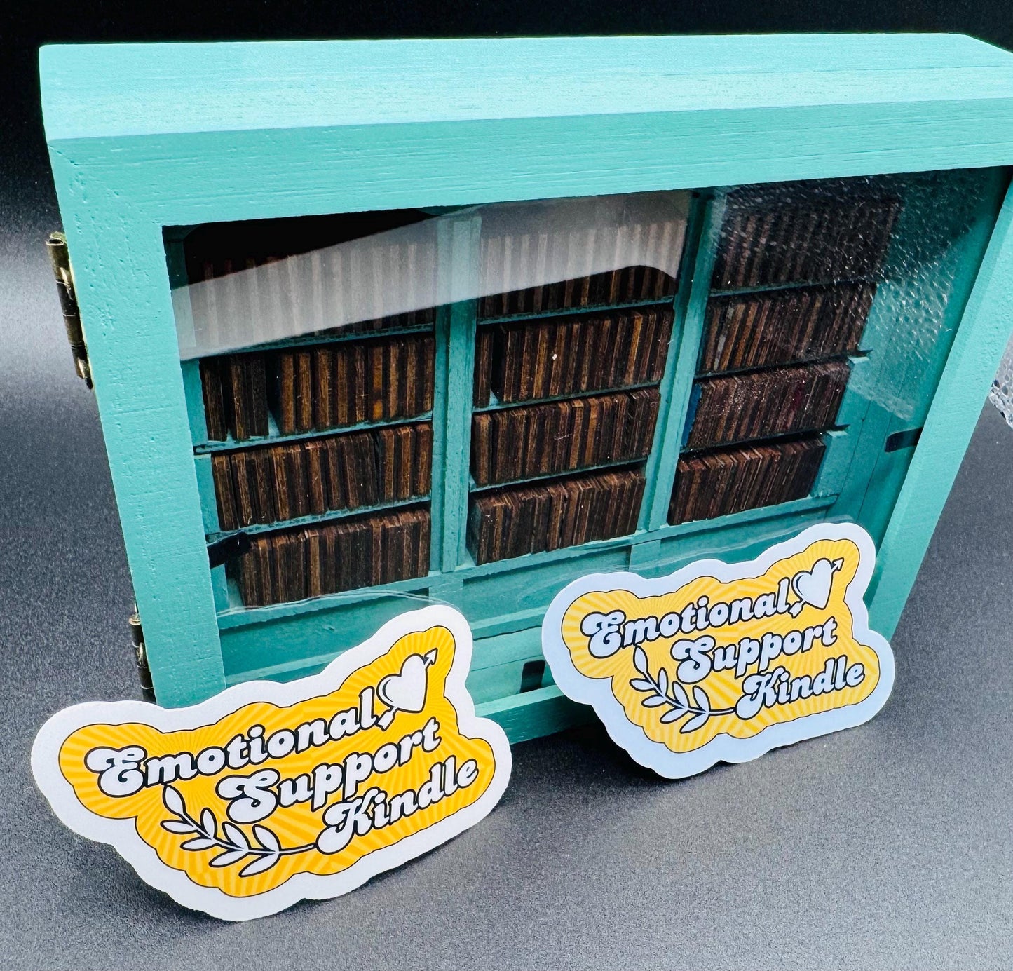 Emotional Support Kindle Sticker – Waterproof Bookish Vinyl Decal