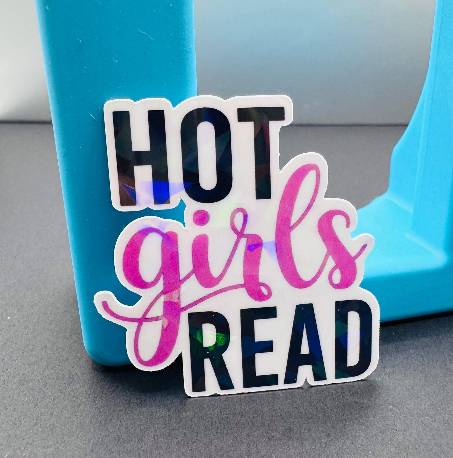 Hot Girls Read Vinyl Sticker, Book Lover Gift