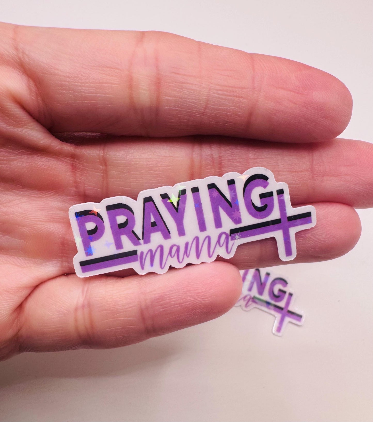 Praying Mama Sticker – Waterproof Vinyl Decal for Christian Moms