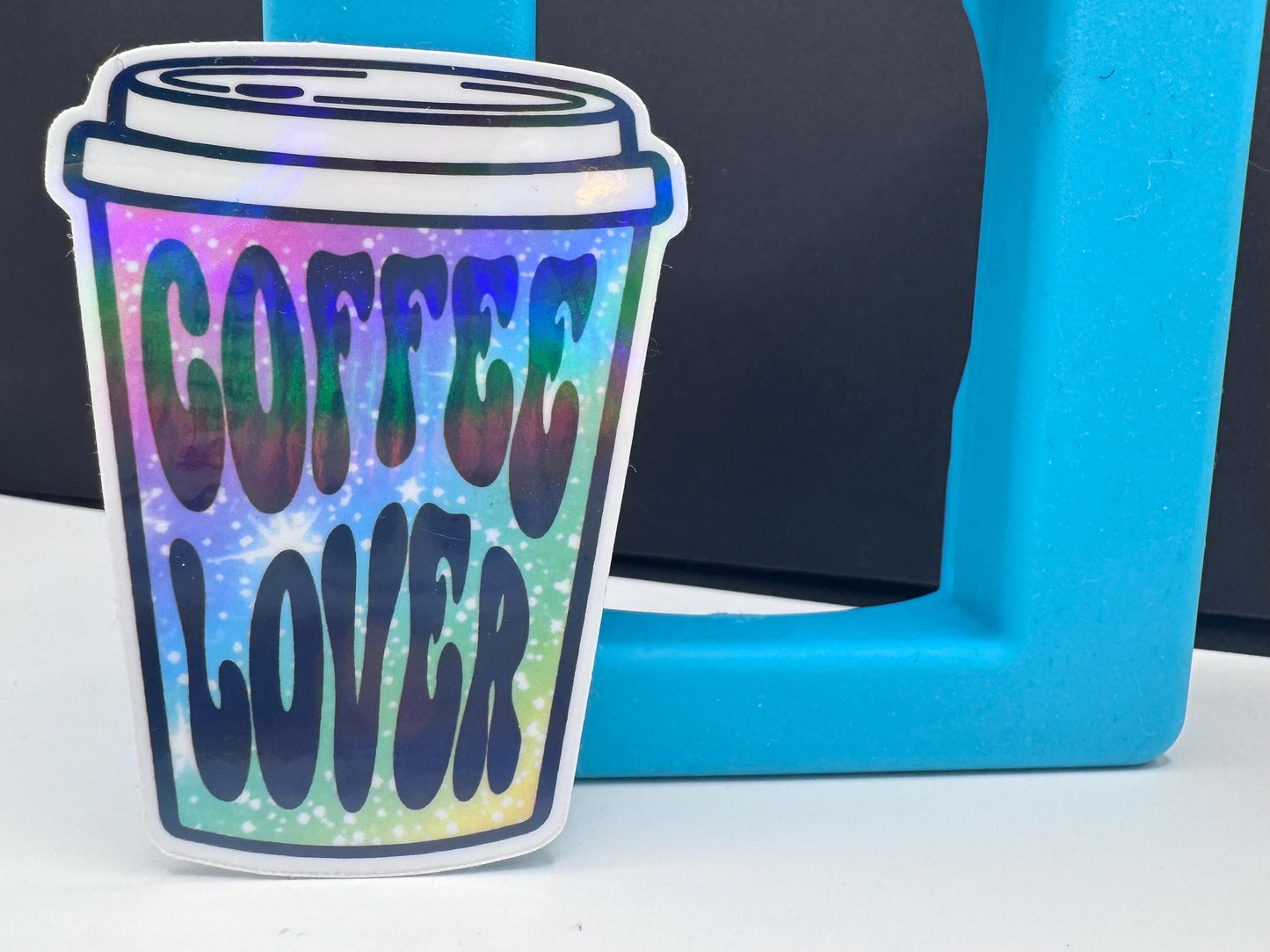 Waterproof Coffee Lover Sticker: Colorful Coffee Cup Decal