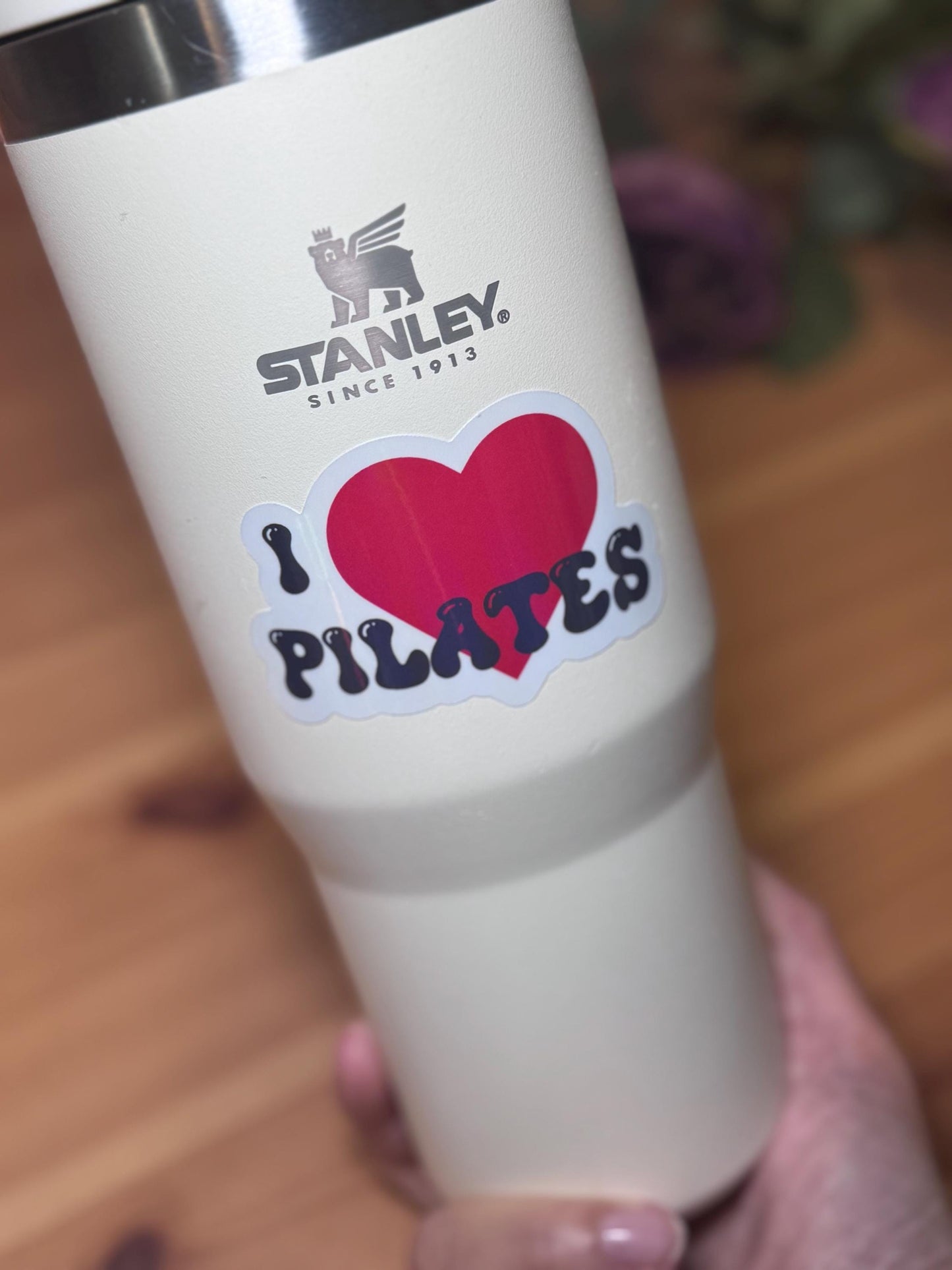 I Love Pilates Vinyl Sticker, Waterproof Decal