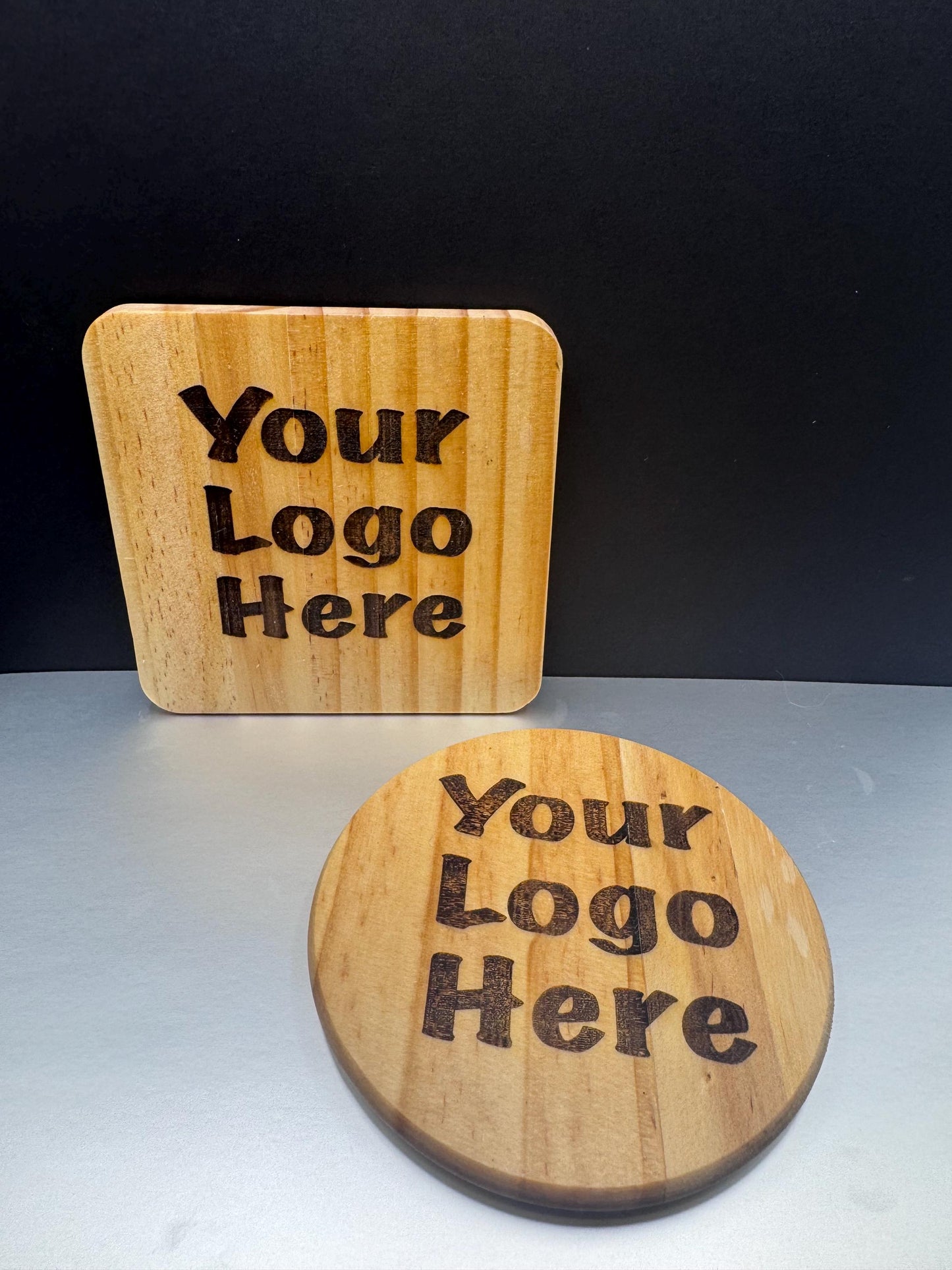Custom Laser Engraved Wooden Coasters – Personalized Drink Coasters for Weddings, Anniversaries, Housewarming, or Gifts