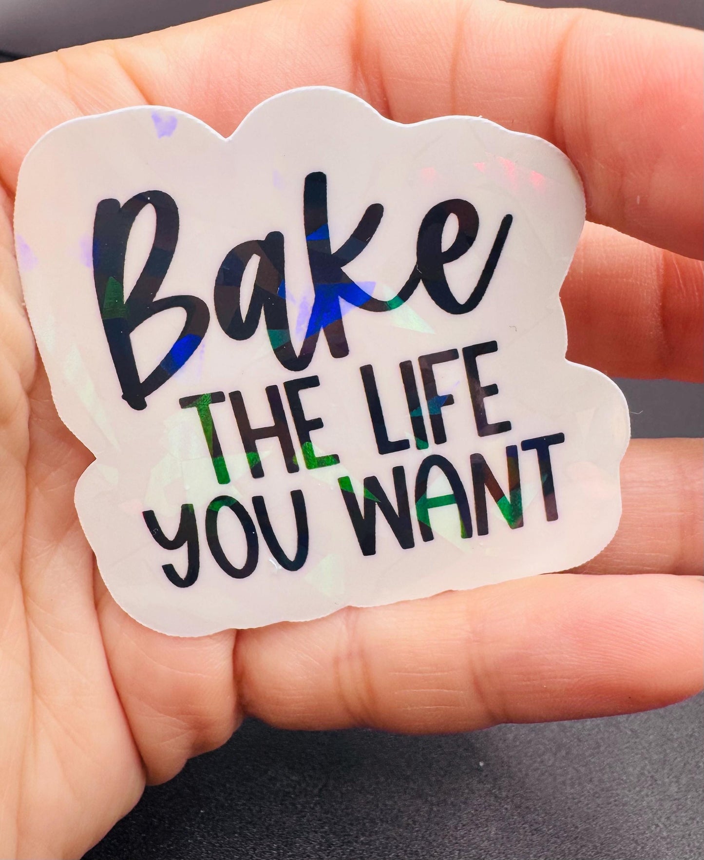 Bake the Life You Want Sticker, Waterproof Vinyl Baking Decor