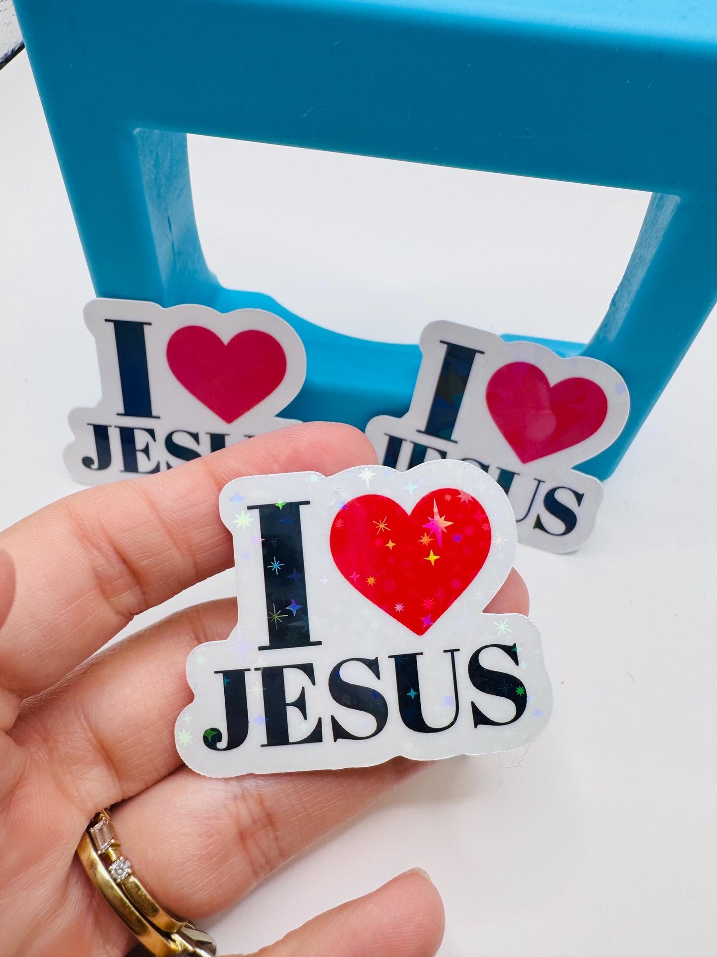 I Love Jesus Sticker: Waterproof Christian Vinyl Decal