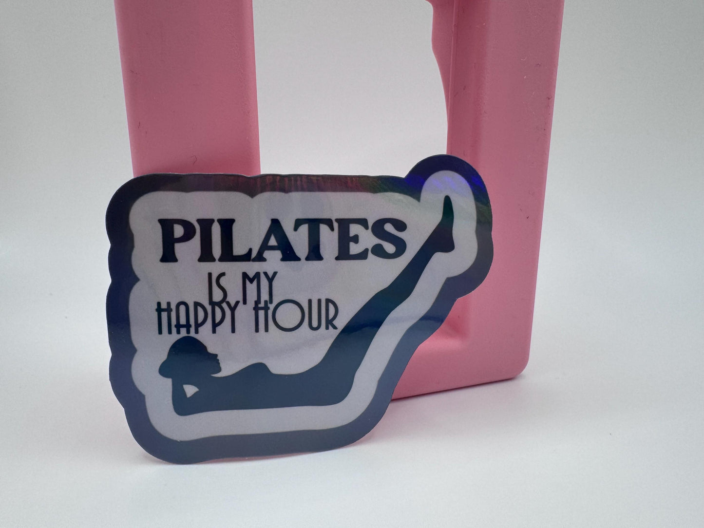 Pilates is My Happy Hour Vinyl Sticker, Waterproof, Barre/Reformer Gift