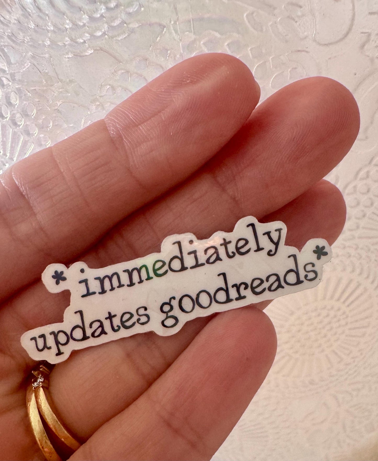 GoodReads Sticker: Book Lover Vinyl Decal for Laptop, Kindle