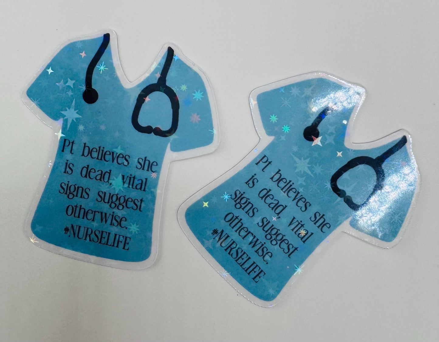 Nurse Life Sticker: Funny Patient Vitals Waterproof Vinyl Decal