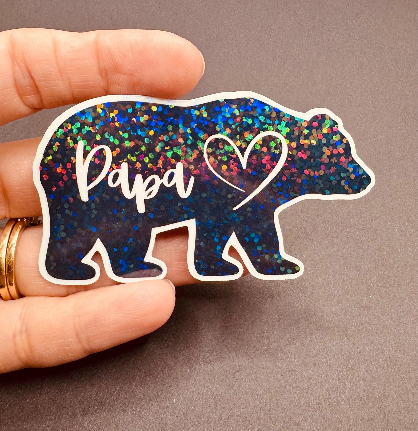 Papa Bear Sticker – Waterproof Vinyl Decal for Dad