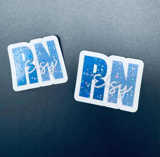Custom RN Vinyl Sticker: Personalized Nurse Gift, Waterproof Decal