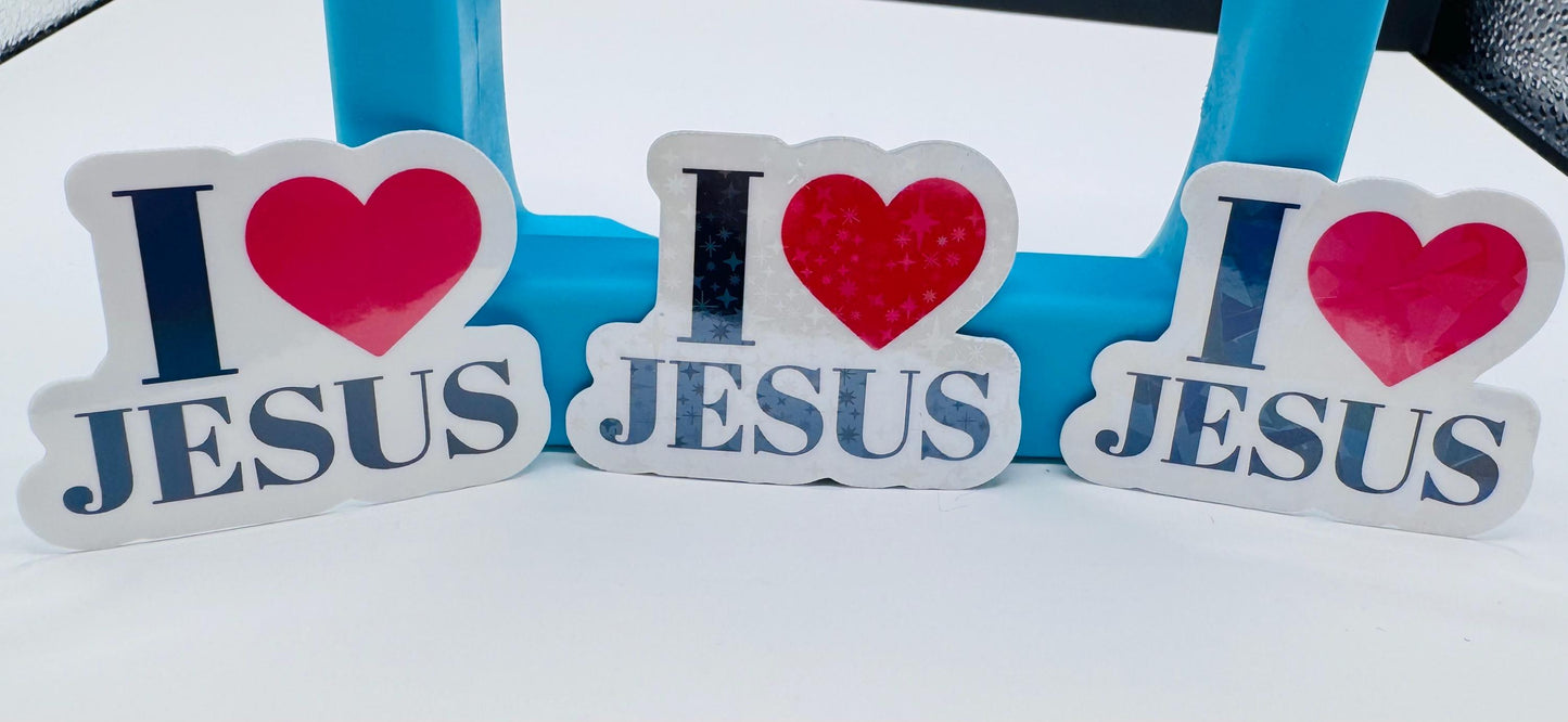 I Love Jesus Sticker: Waterproof Christian Vinyl Decal