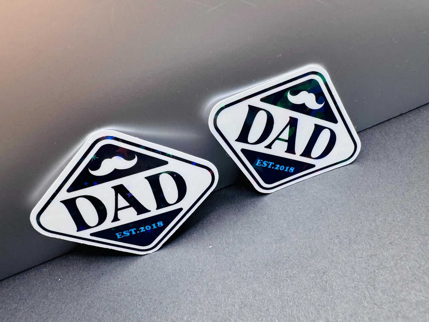 Custom "Dad Est. [Year]" Vinyl Sticker - Father's Day Gift