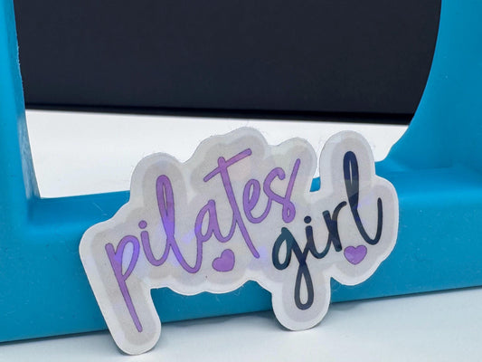 Pilates Girl Sticker, Waterproof Vinyl Decal for Laptops, Water Bottles