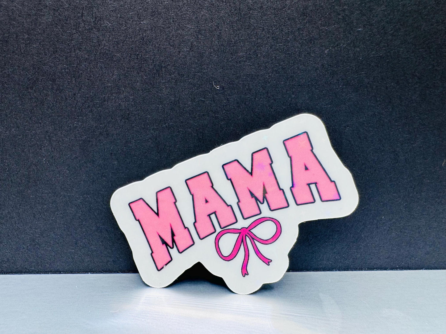 Mama Pink Bow Sticker – Mom Life Waterproof Vinyl Decal