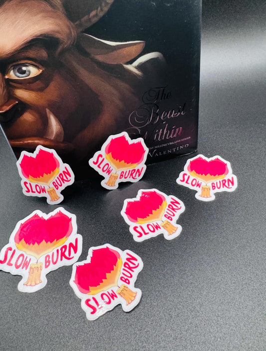Slow Burn Sticker – Romance Trope Vinyl Decal for Book Lovers