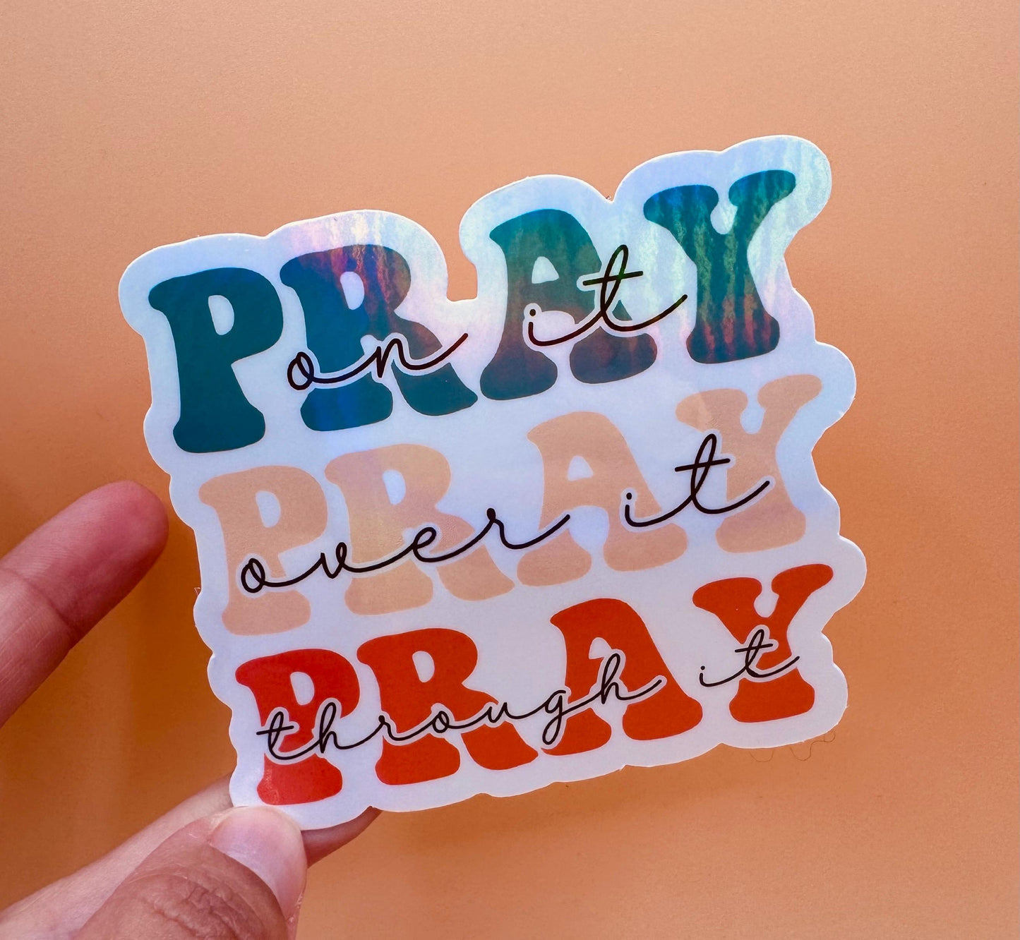 Pray For It Vinyl Sticker, Faith-Based Waterproof Decal