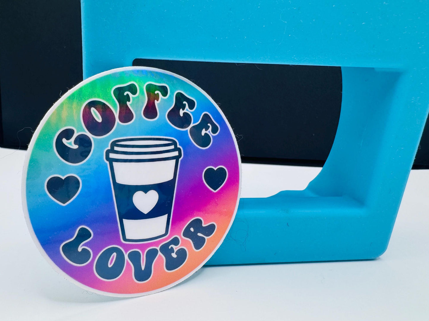 Waterproof Coffee Lover Sticker: Colorful Coffee Cup Decal