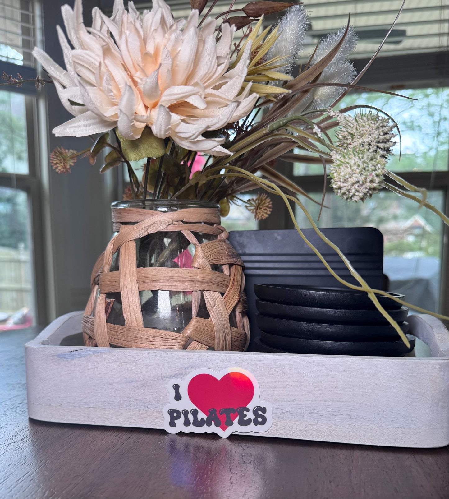 I Love Pilates Vinyl Sticker, Waterproof Decal