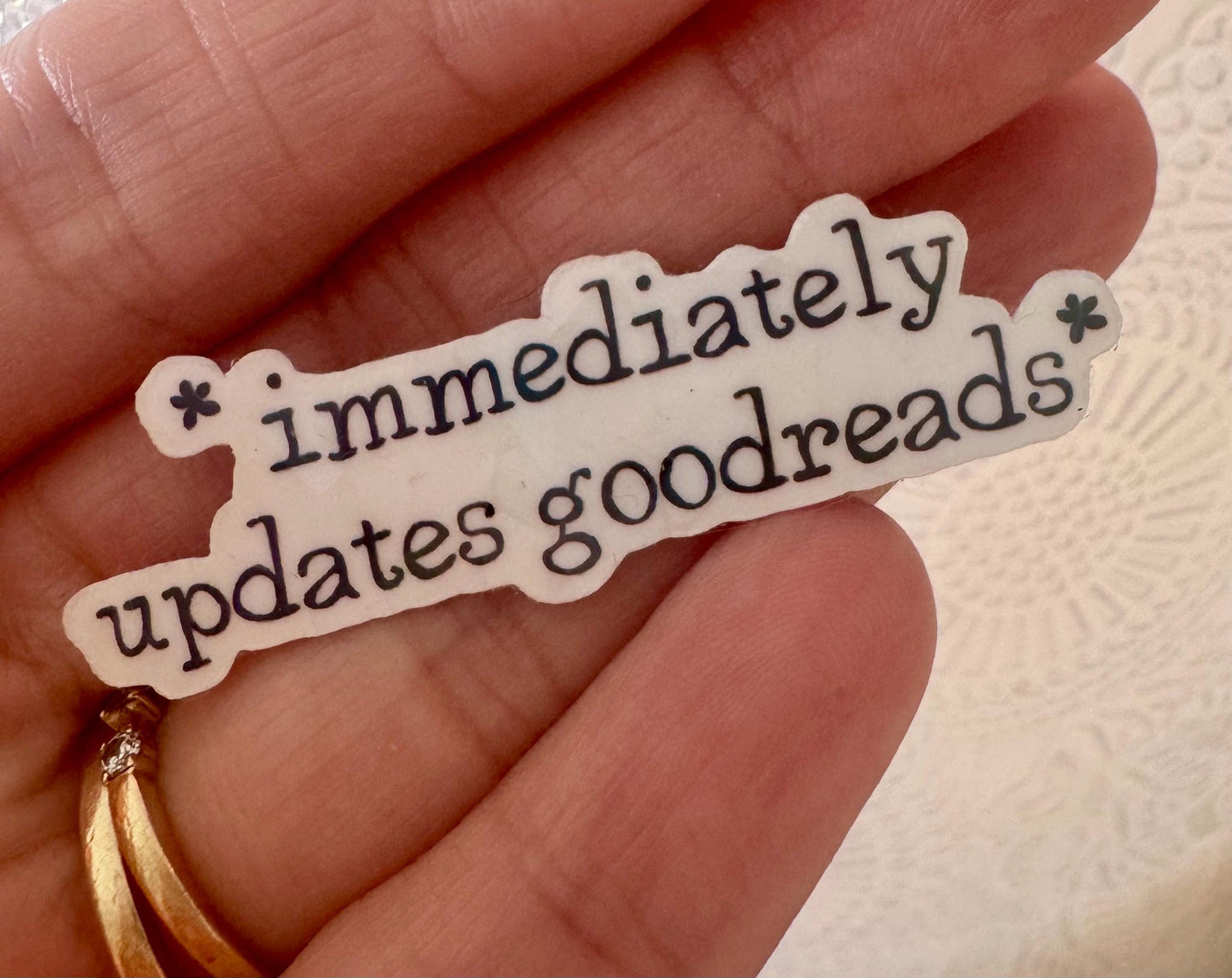 GoodReads Sticker: Book Lover Vinyl Decal for Laptop, Kindle