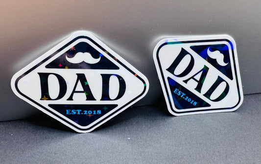 Custom "Dad Est. [Year]" Vinyl Sticker - Father's Day Gift