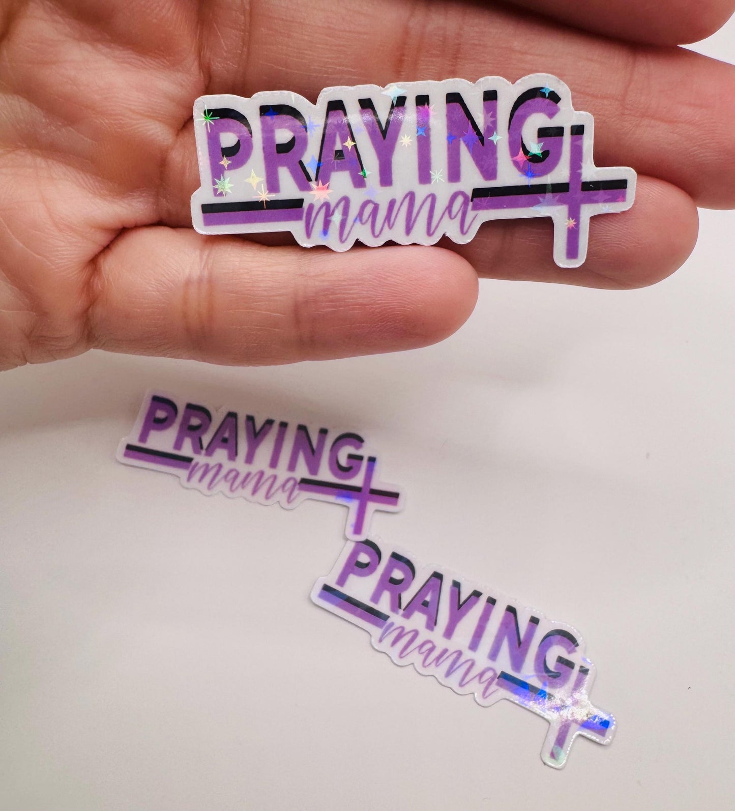 Praying Mama Sticker – Waterproof Vinyl Decal for Christian Moms